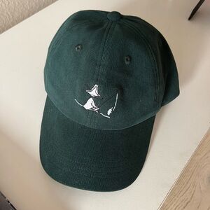 Nordicbuddies Dark Green Corduroy Cap with White Embroidered Design